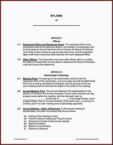 Free Church Bylaws Template