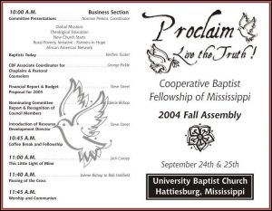 Free Church Program Template