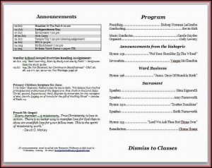Free Church Program Template Microsoft Word