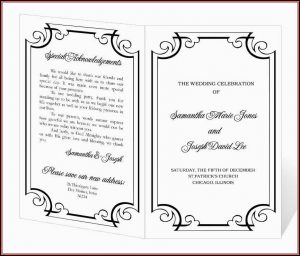 Free Church Program Template Word