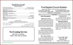 Free Church Program Templates Microsoft Publisher