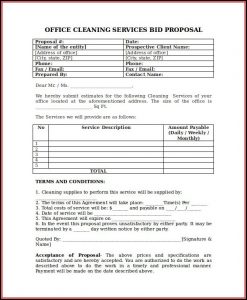 Free Cleaning Proposal Template Word