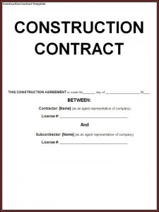 Free Construction Contract Template