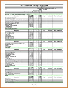 Free Construction Estimate Template Pdf Uk