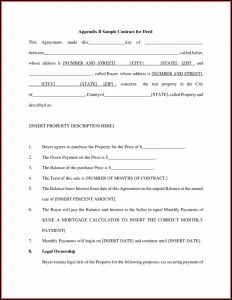 Free Contract For Deed Template Illinois