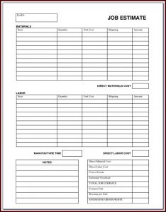 Free Contractor Estimate Template Pdf