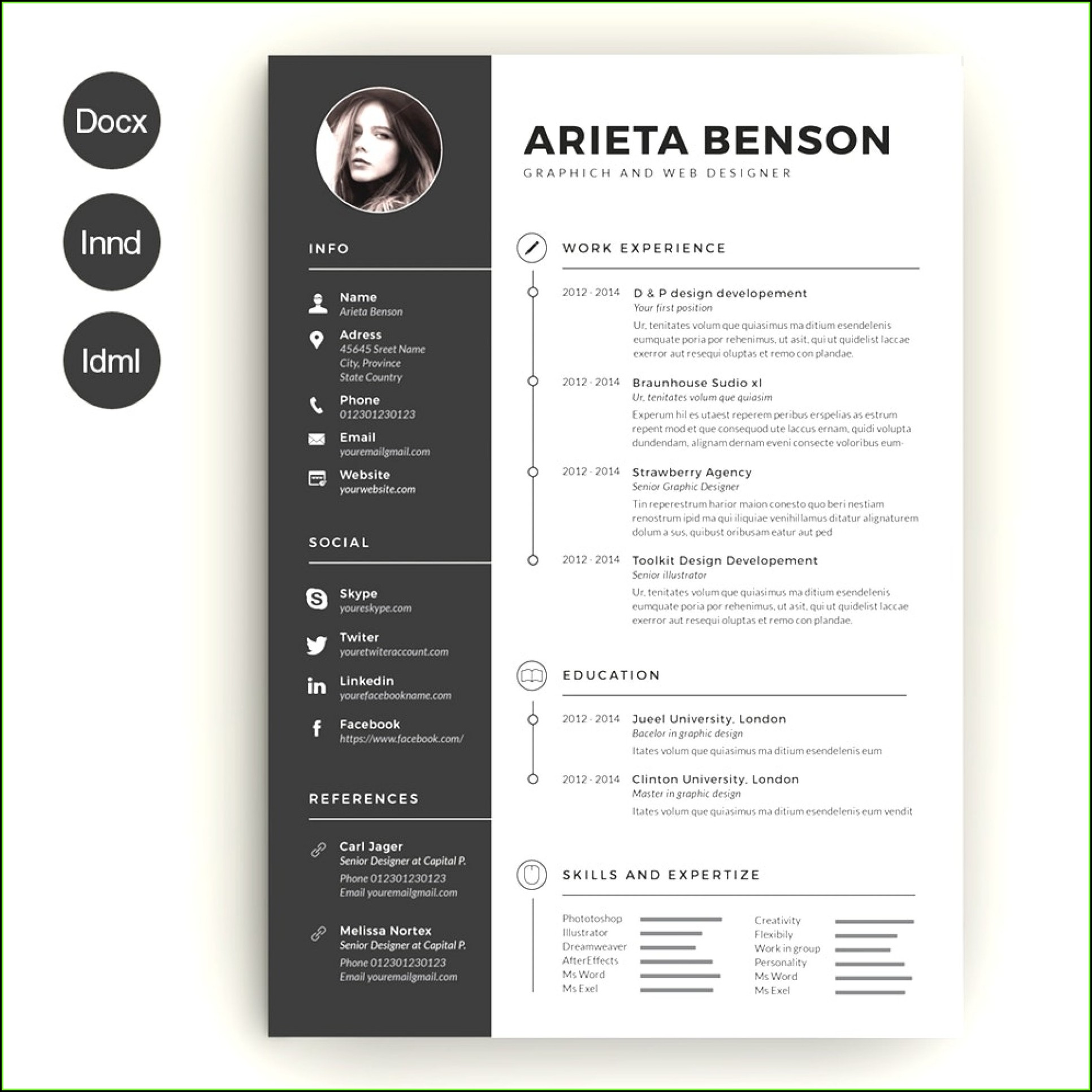 Free Cool Resume Templates Word
