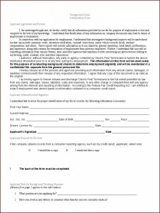 Free Criminal Background Check Authorization Form Template