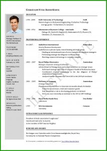 Free Curriculum Vitae Samples Downloads