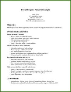 Free Dental Hygiene Resume Template