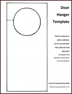 Free Door Hanger Template Illustrator