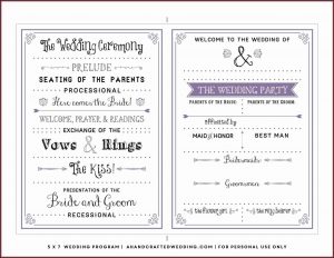 Free Downloadable Wedding Program Template That Can Be Printed