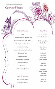 Free Downloadable Wedding Program Templates Microsoft Word