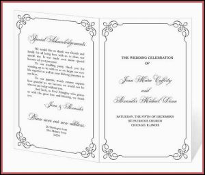 Free Downloadable Wedding Program Templates Word