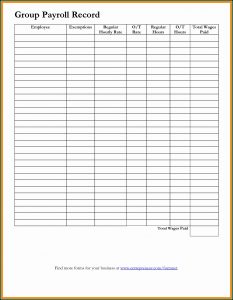 Free Employee Payroll Record Template