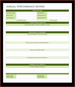 Free Employee Performance Review Template Excel