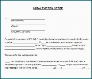 Free Eviction Notice Template California