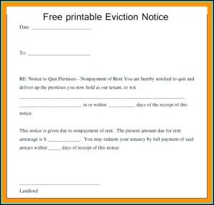 Free Eviction Notice Template Texas
