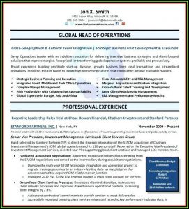 Free Executive Resumes Templates