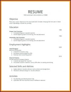 Free First Job Resume Templates