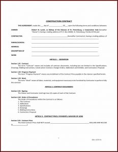 Free Florida Construction Contract Template