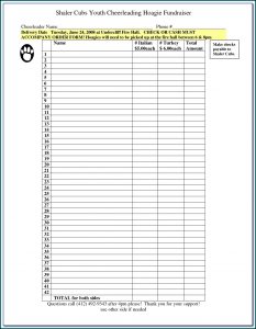 Free Fundraiser Order Form Template Word