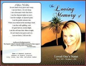 Free Funeral Announcement Flyer Template