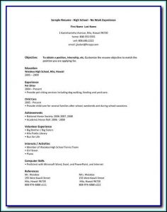 Free High School Resume Templates Microsoft Word