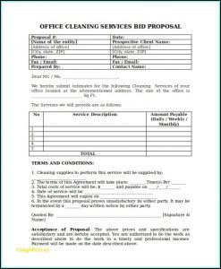 Free Janitorial Bid Proposal Template