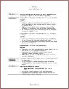 Free Job Resume Examples