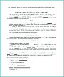 Free Land Contract Template
