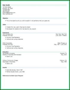 Free Online Resume Builder No Download