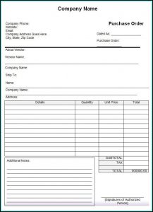 Free Purchase Order Template Word