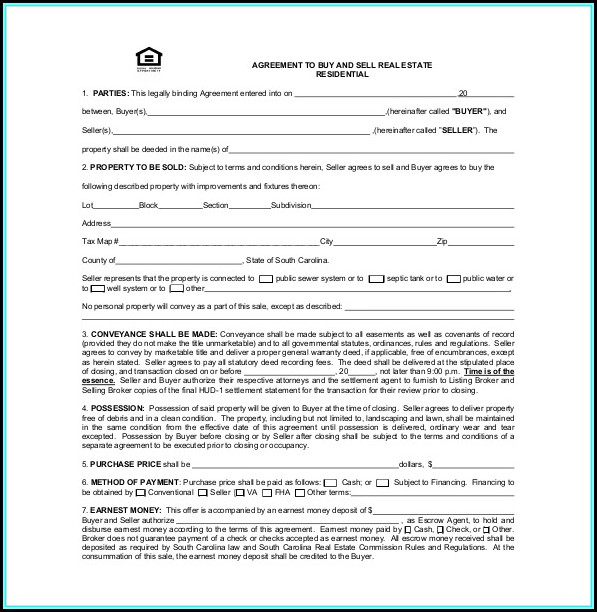 Free Real Estate Buy Sell Agreement Form