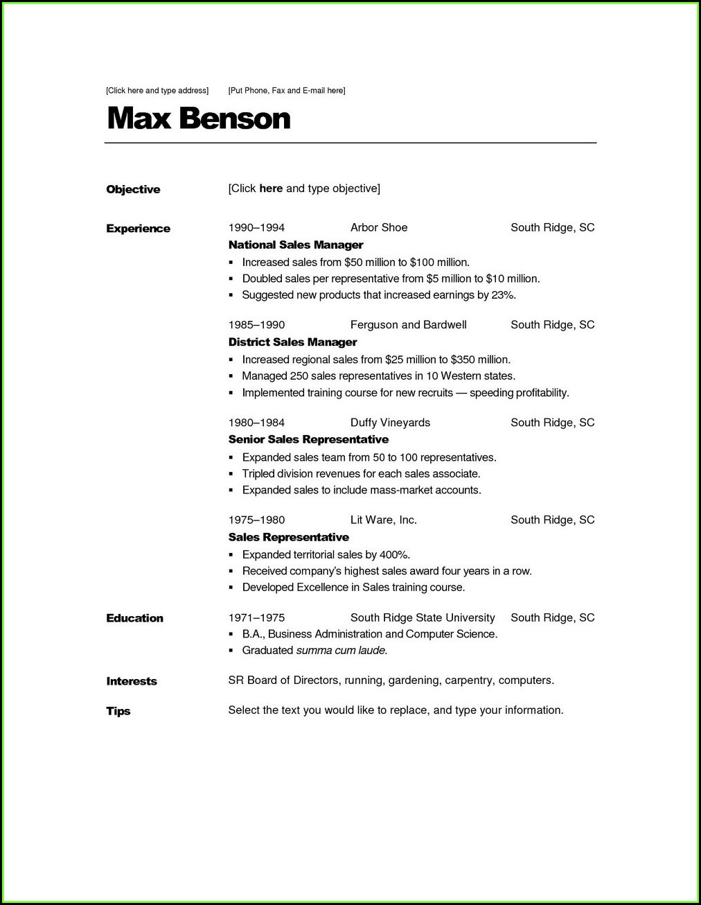 Free Resume Builder No Cost To Print