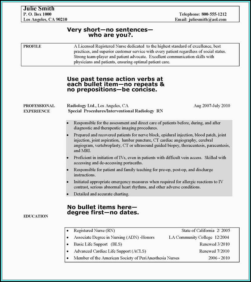 Free Resume Examples For Registered Nurse