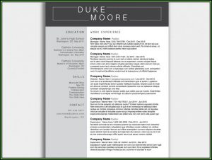 Free Resume Template For Macbook Pro