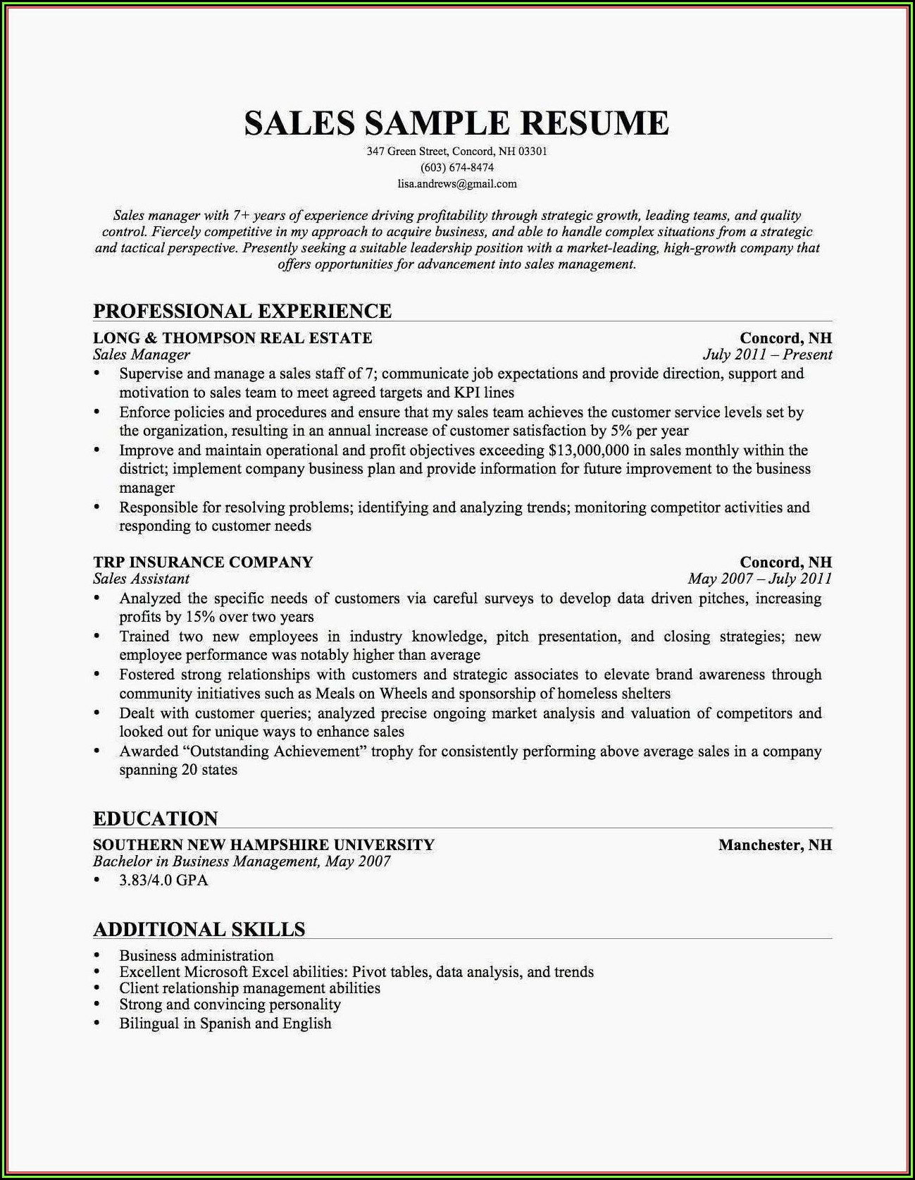 Free Resume Templates Education Administration