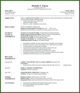 Free Resume Templates For New Graduate Nurses