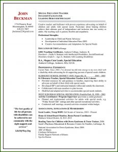 Free Special Education Resume Templates
