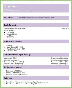 General Cv Template Free Download