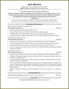 Hr Generalist Resume Templates Free