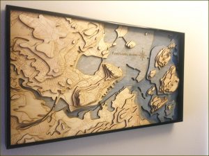 Laser Cut Topo Map