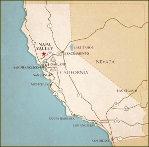 Map Napa Valley California