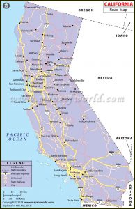 Map Of California Freeways And Highways