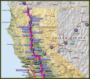 Map Of California Interstate 5