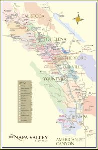 Map Of California Napa Valley Area