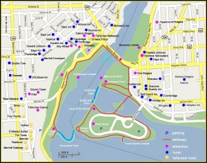 Map Of Canada Niagara Falls Hotels