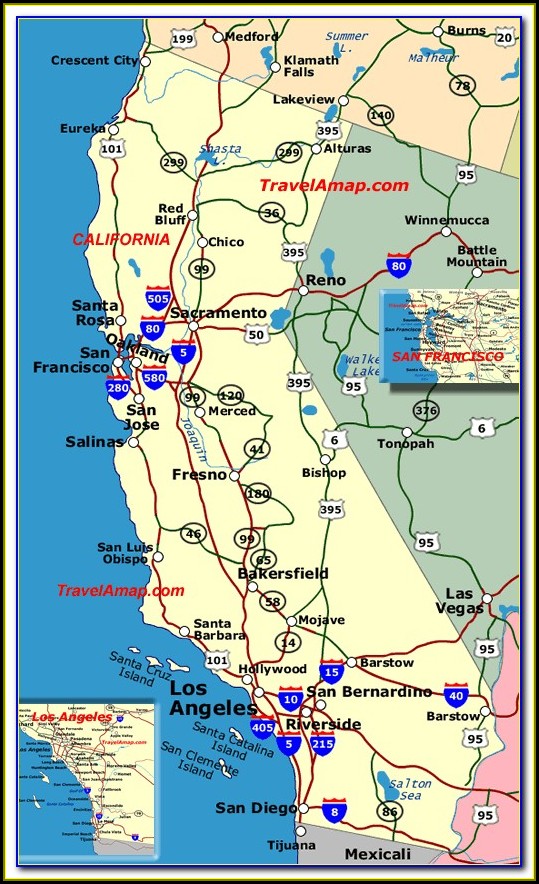 Map Of Central California Freeways