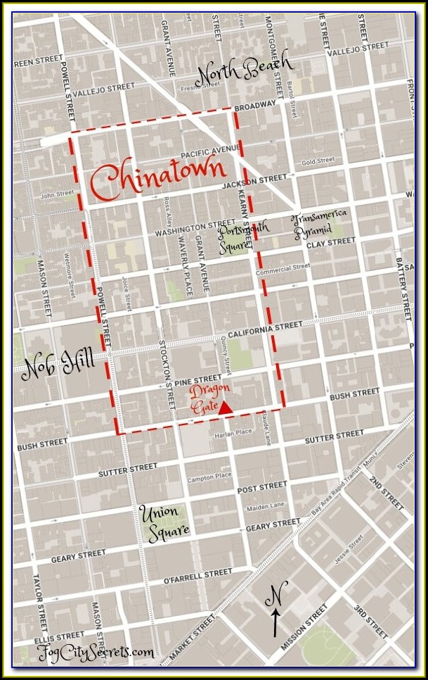Map Of Chinatown San Francisco Ca